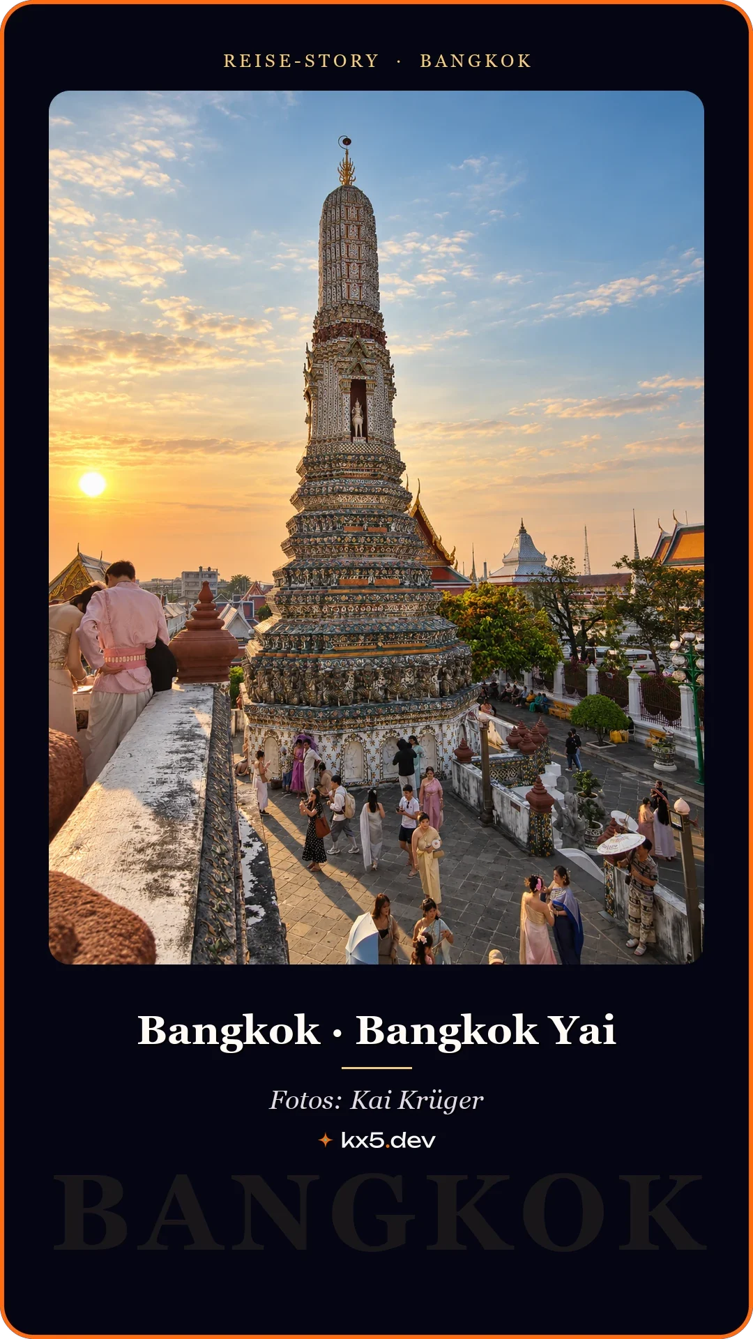 Wat Arun bei Sonnenuntergang: Bangkok · Bangkok Yai