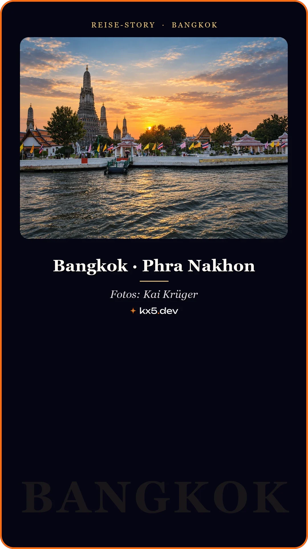 Wat Arun vom Fluss: Bangkok · Phra Nakhon