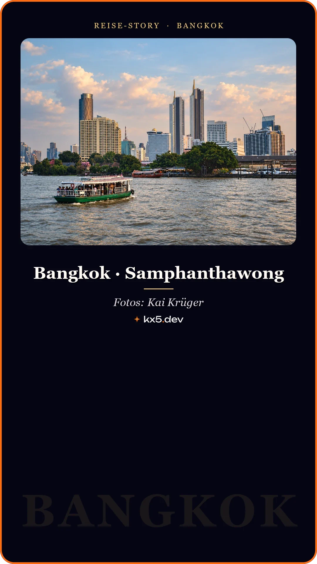 Skyline am Chao Phraya: Bangkok · Samphanthawong