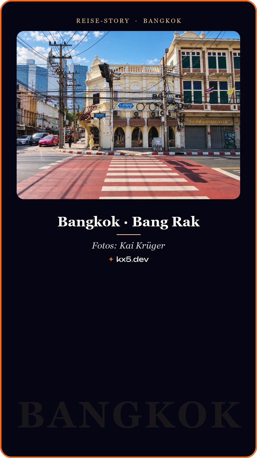 Kreuzung in der Altstadt: Bangkok · Bang Rak