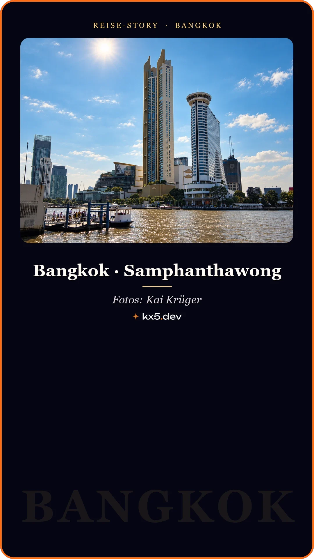 Hochhäuser am Fluss: Bangkok · Samphanthawong
