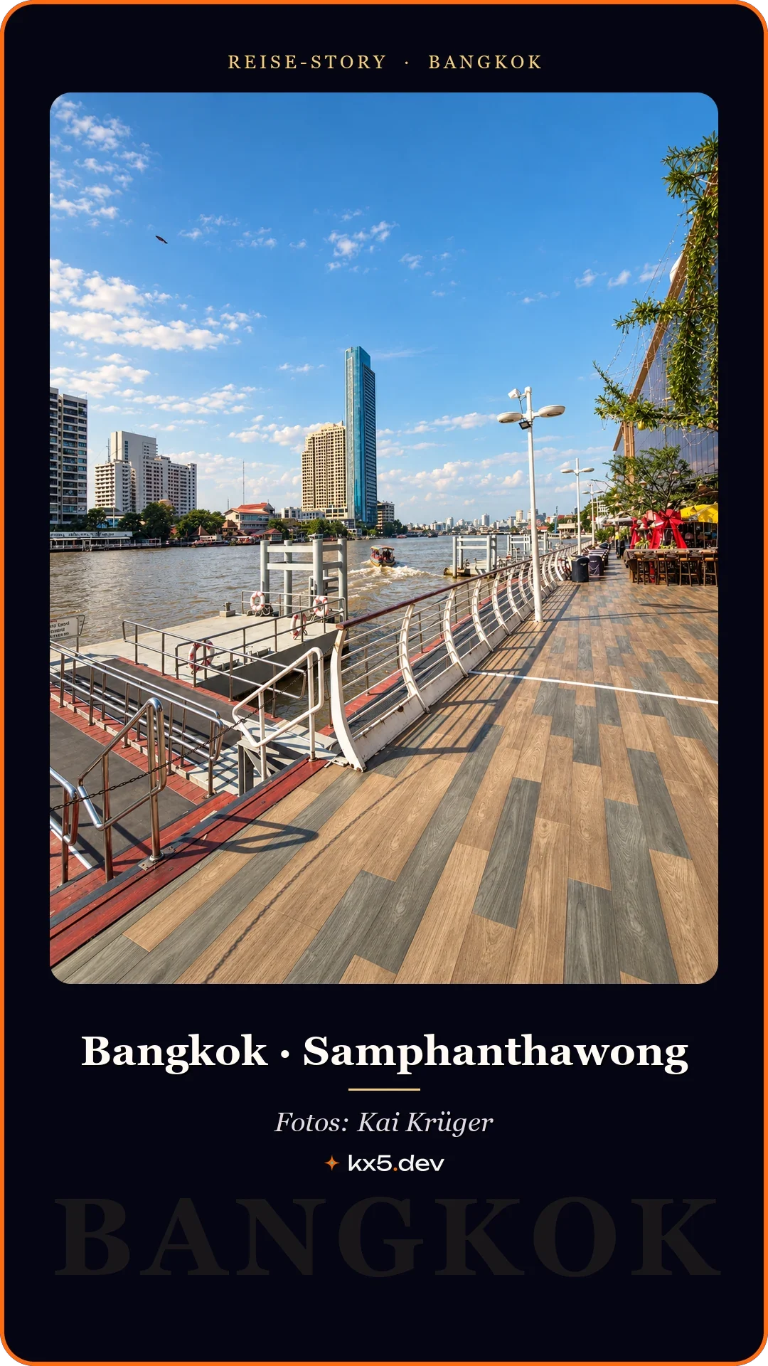 Promenade am Fluss: Bangkok · Samphanthawong