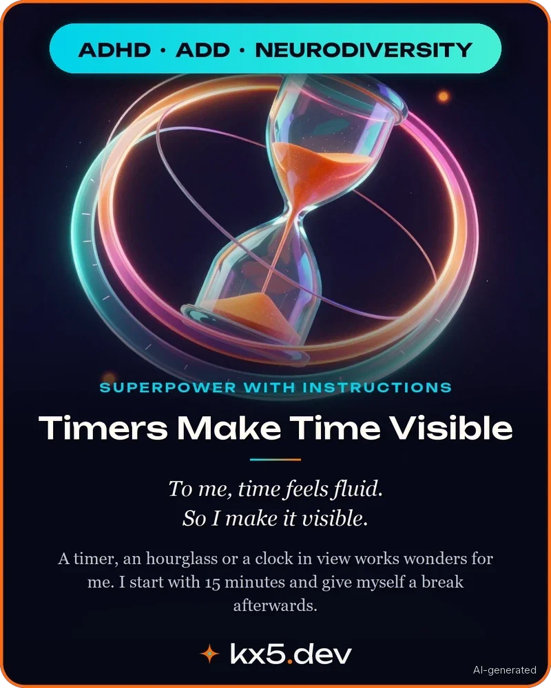 Timers Make Time Visible: To me, time feels fluid. So I make it visible.