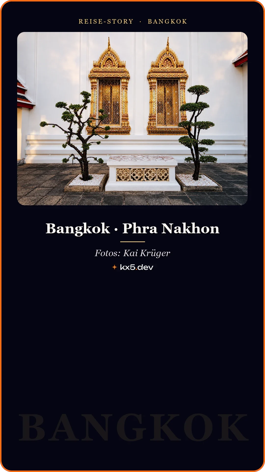 Tempelfenster: Bangkok · Phra Nakhon