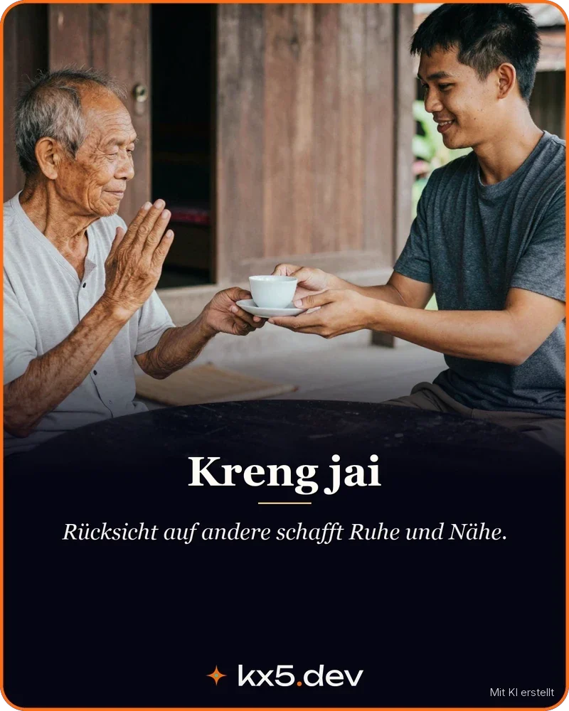 Kreng jai: Rücksicht auf andere schafft Ruhe und Nähe.