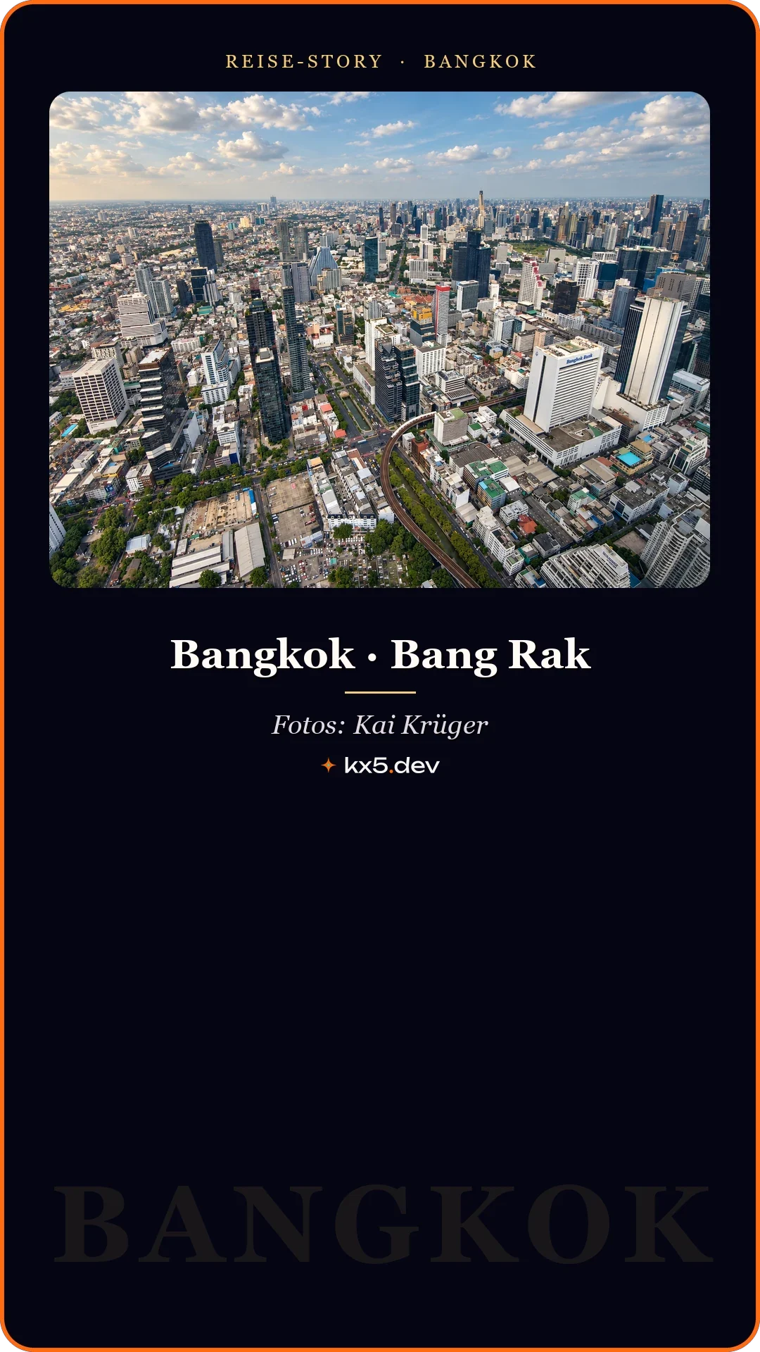 Die Stadt von oben: Bangkok · Bang Rak