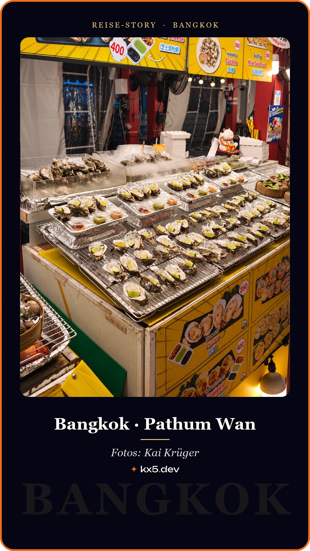 Meeresfrüchte am Markt: Bangkok · Pathum Wan