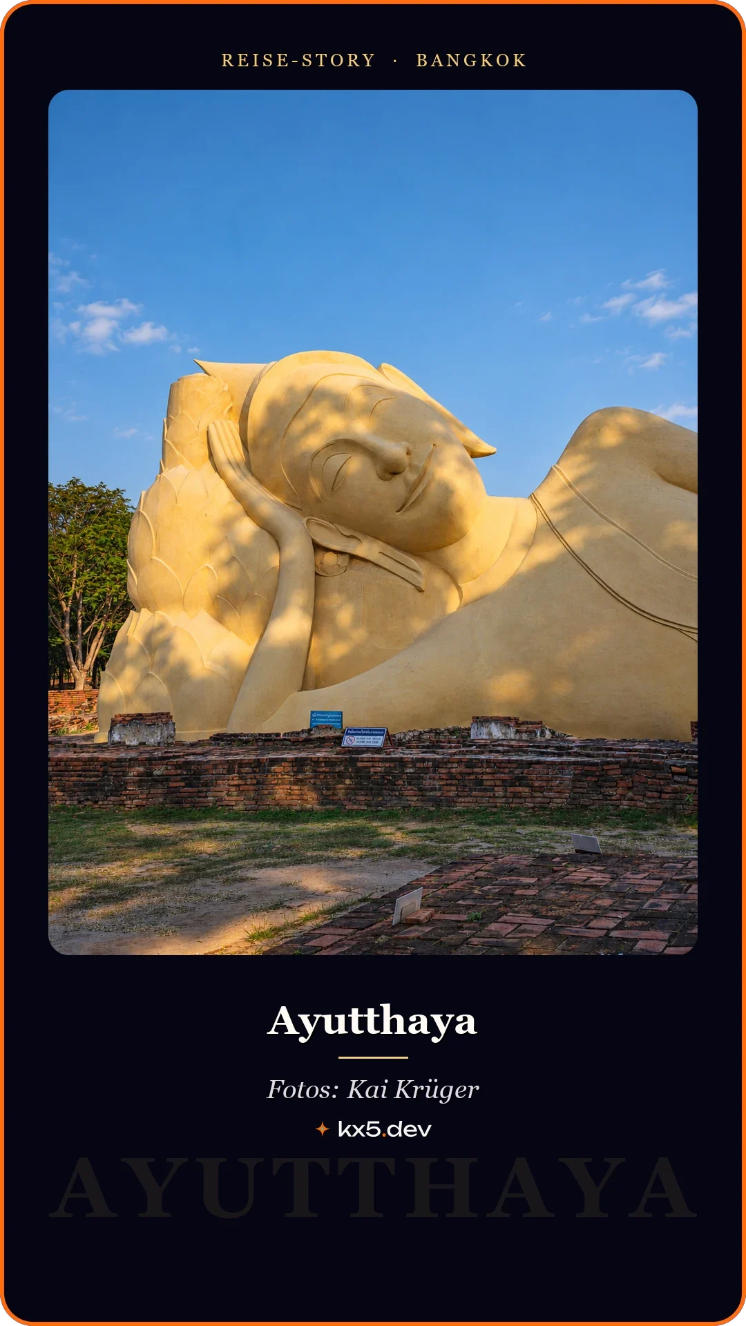 Goldener liegender Buddha: Ayutthaya