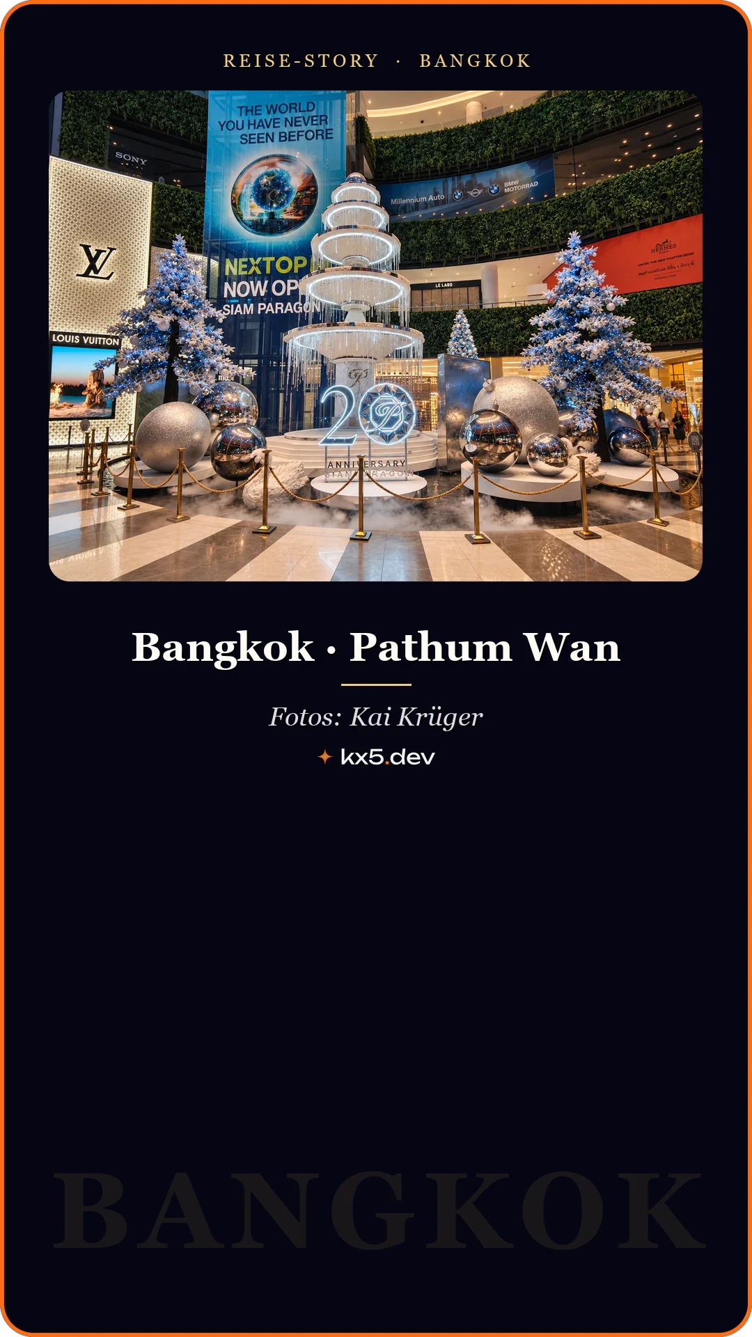 Einkaufszentrum zur Weihnachtszeit: Bangkok · Pathum Wan