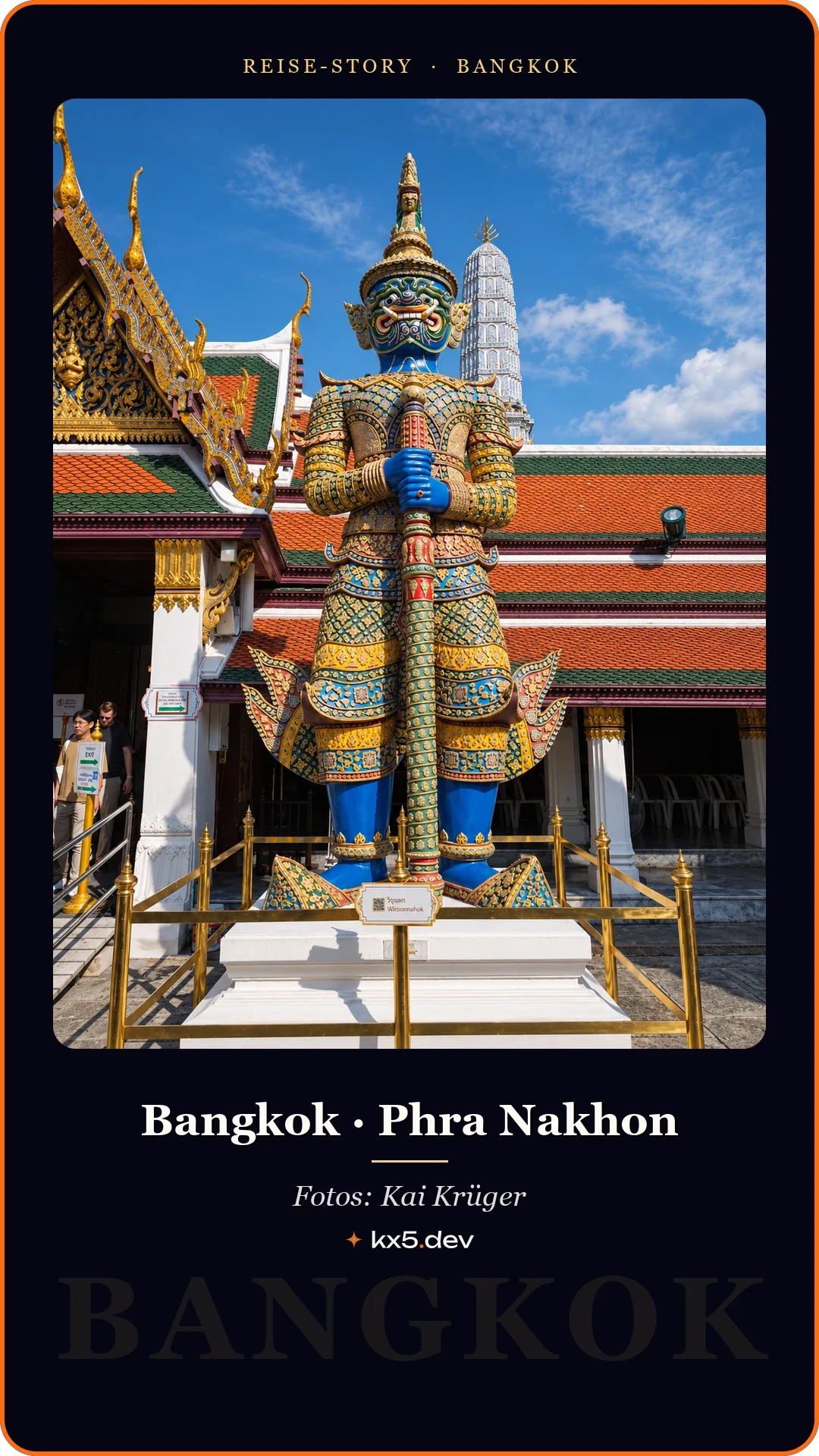 Wächter am Tempel: Bangkok · Phra Nakhon