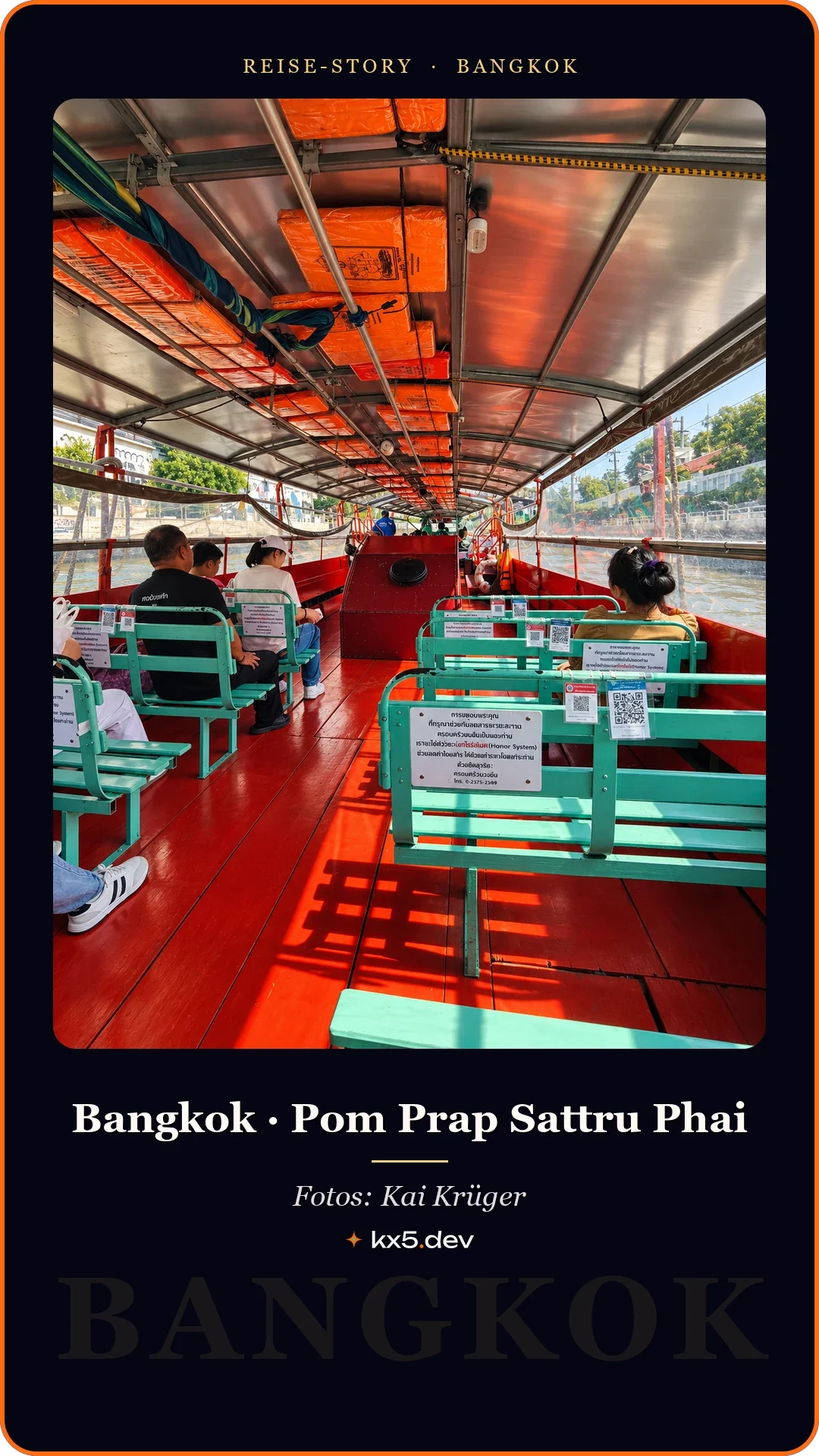 Boot mit Sitzbänken: Bangkok · Pom Prap Sattru Phai