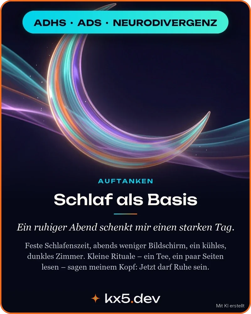 Schlaf als Basis: Ein ruhiger Abend schenkt mir einen starken Tag.