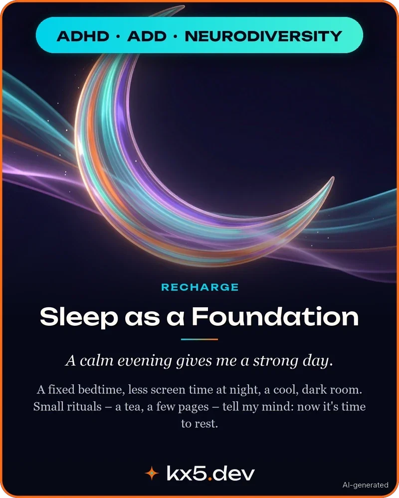 Sleep as a Foundation: A calm evening gives me a strong day.