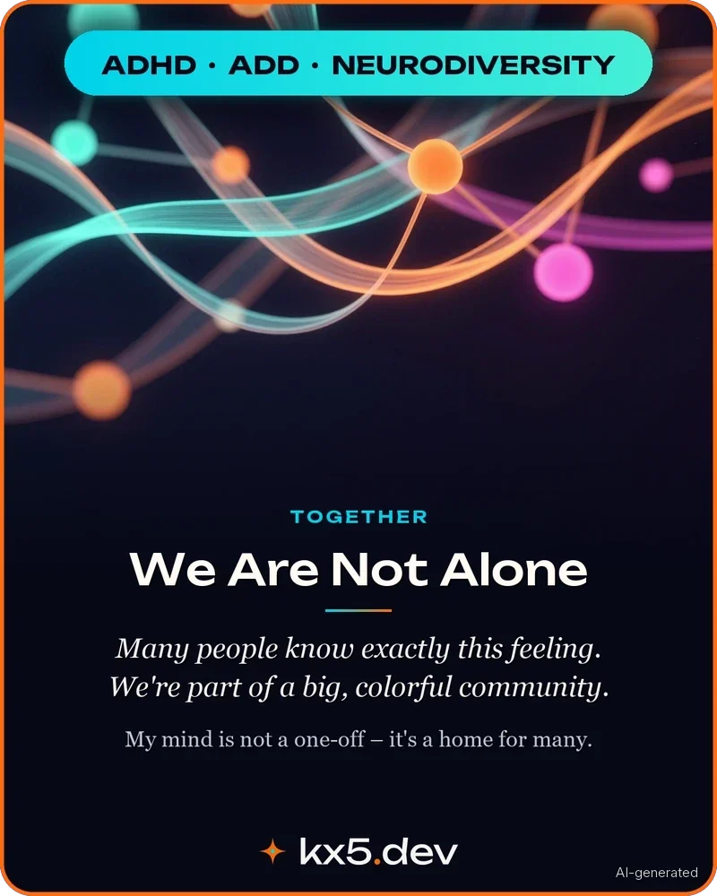 We Are Not Alone: Many people know exactly this feeling. We're part of a big, colorful community.