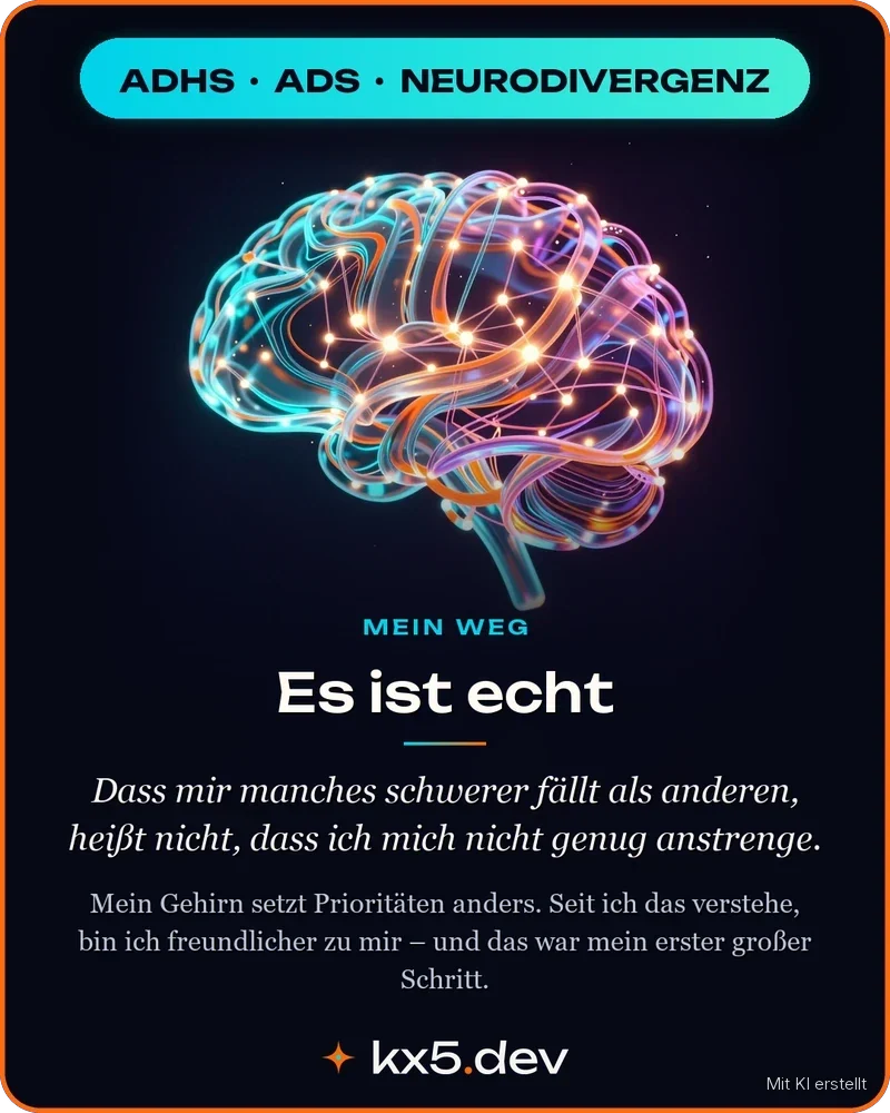 Es ist echt: Dass mir manches schwerer fällt als anderen, heißt nicht, dass ich mich nicht genug anstrenge.
