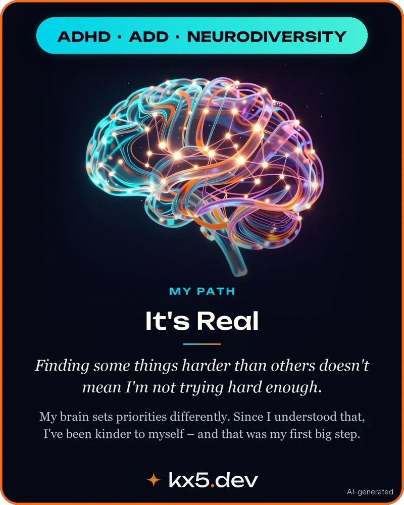 It's Real: Finding some things harder than others doesn't mean I'm not trying hard enough.