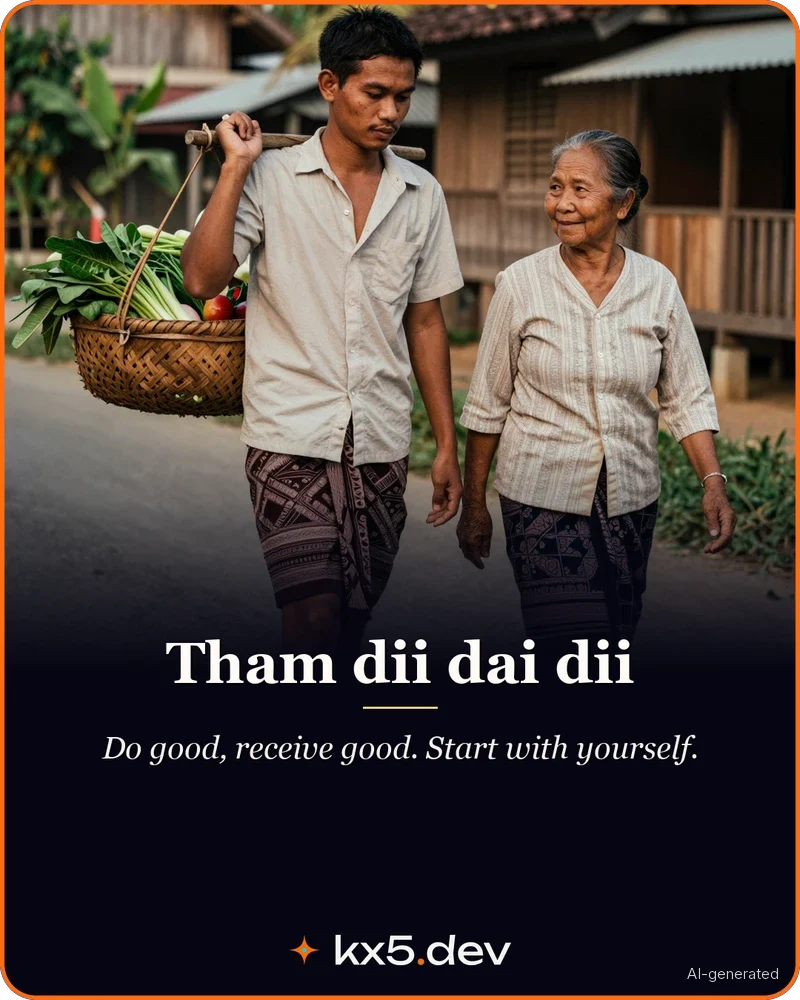Tham dii dai dii: Do good, receive good. Start with yourself.