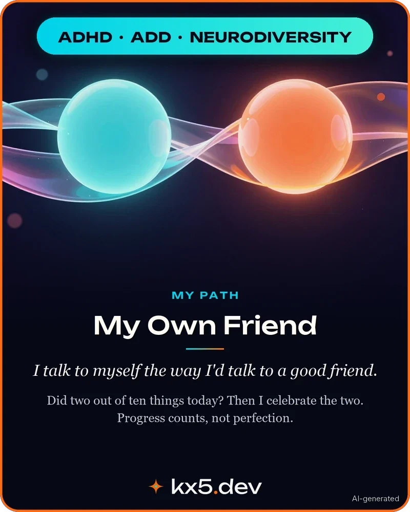 My Own Friend: I talk to myself the way I'd talk to a good friend.