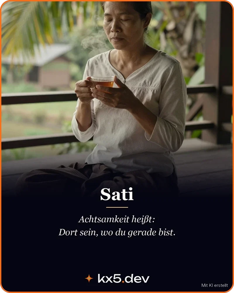 Sati: Achtsamkeit heißt: Dort sein, wo du gerade bist.