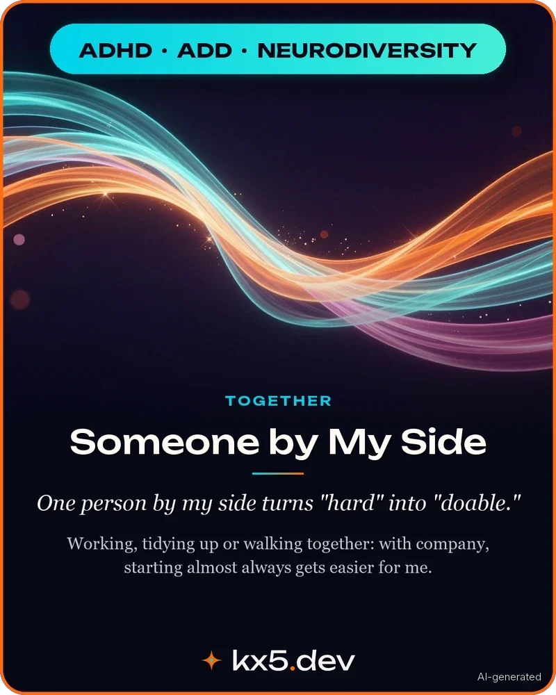 Someone by My Side: One person by my side turns "hard" into "doable."