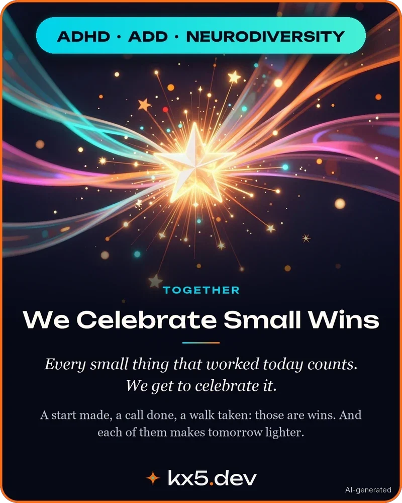 We Celebrate Small Wins: Every small thing that worked today counts. We get to celebrate it.