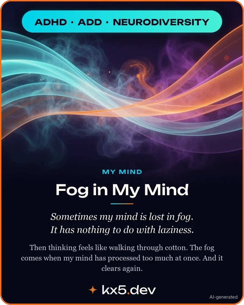 Fog in My Mind: Sometimes my mind is lost in fog. It has nothing to do with laziness.