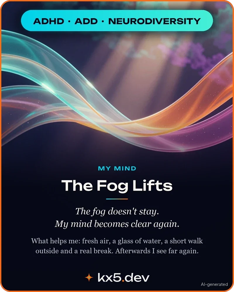 The Fog Lifts: The fog doesn't stay. My mind becomes clear again.