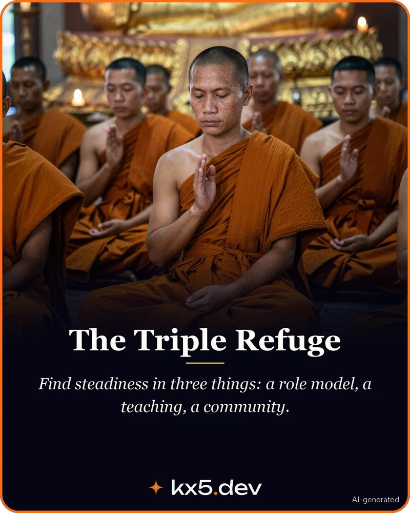 The Triple Refuge: Find steadiness in three things: a role model, a teaching, a community.