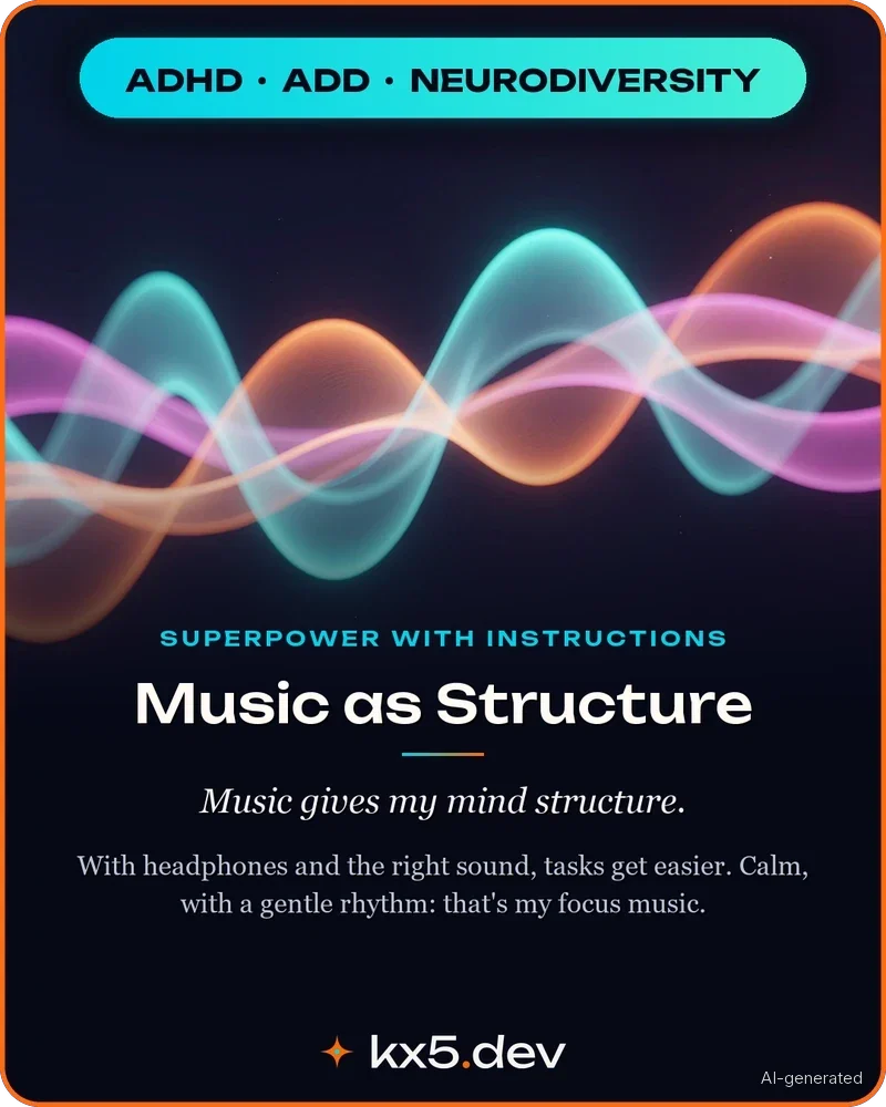 Music as Structure: Music gives my mind structure.