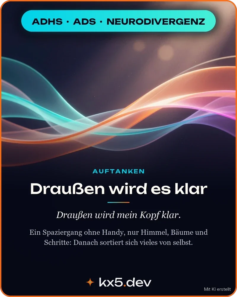 Draußen wird es klar: Draußen wird mein Kopf klar.