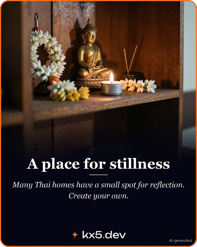 A place for stillness: Many Thai homes have a small spot for reflection. Create your own.