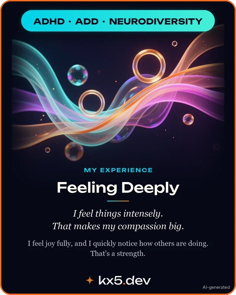 Feeling Deeply: I feel things intensely. That makes my compassion big.