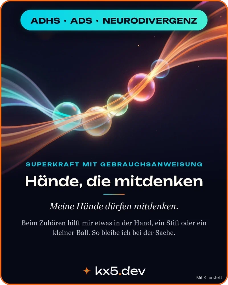 Hände, die mitdenken: Meine Hände dürfen mitdenken.