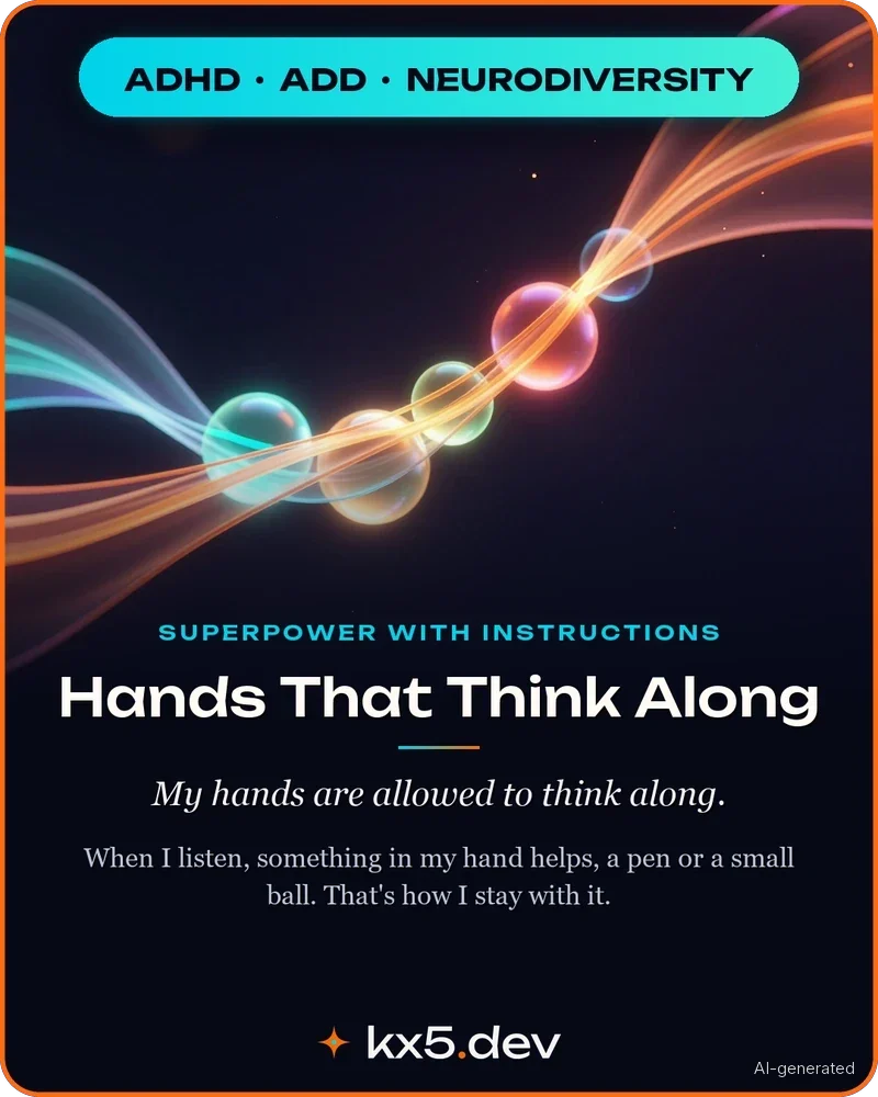 Hands That Think Along: My hands are allowed to think along.